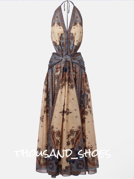 Zimmermann Dresses & Skirts - New AUTHENTIC Zimmerman Ascension Plunge Halter Maxi Dress Size 0